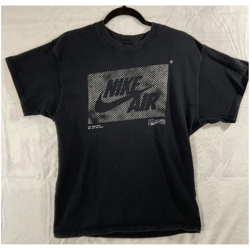 Nike‎ Air Basketball T-Shirt Mens Small Black Graphic Short Sleeve Tee Cotton
